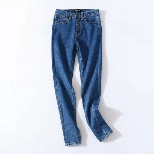 Stretch High Waist Jeans Women Denim Pencil Pants
