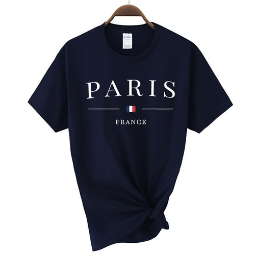 2023 Newest Women's Summer Paris Letters Print Y2k T shirt Ladies
