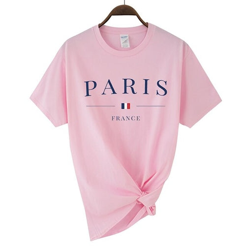 2023 Newest Women's Summer Paris Letters Print Y2k T shirt Ladies
