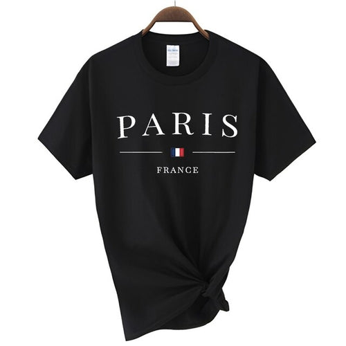 2023 Newest Women's Summer Paris Letters Print Y2k T shirt Ladies