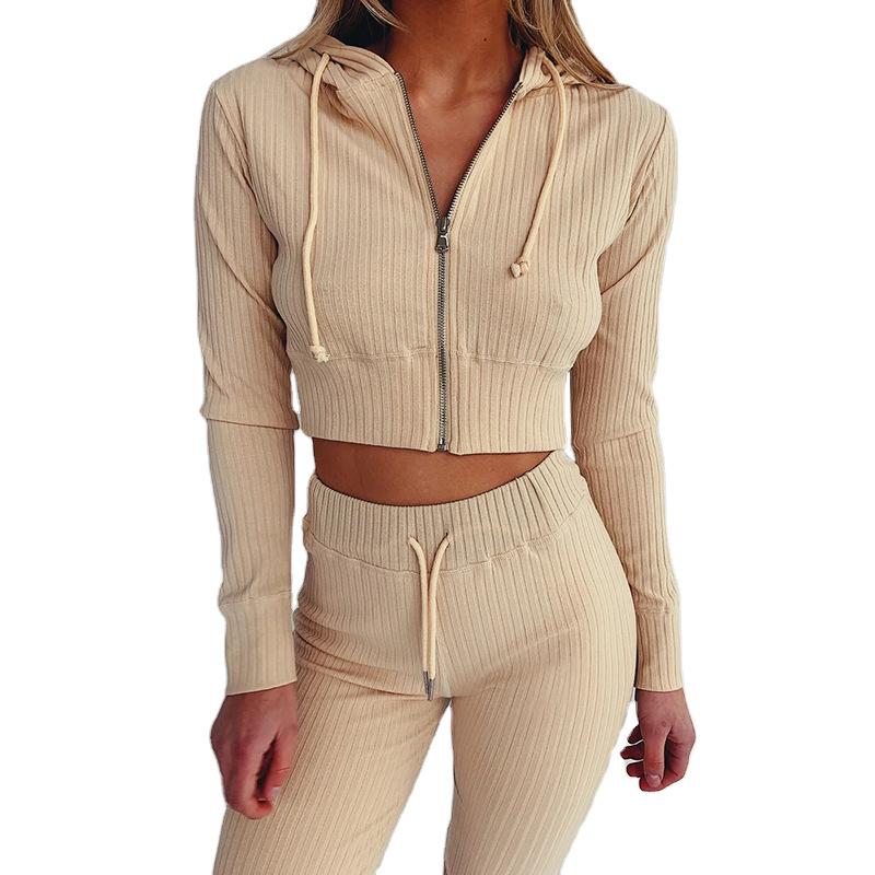 Two Piece Set Long Sleeve Crop Top Turtleneck And Pants