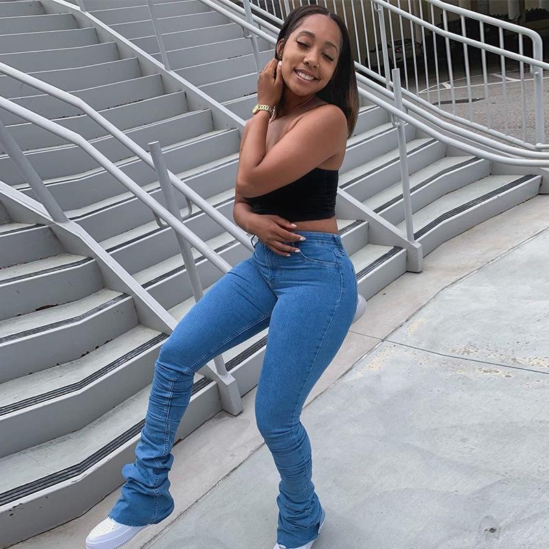 High Waist Slim Women Jeans Pants