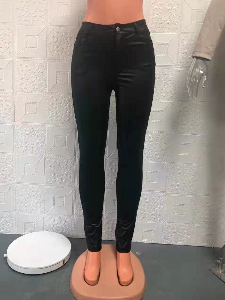 2023 Fall Winter New Solid Color Pants Casual Sexy Small Leg Pants